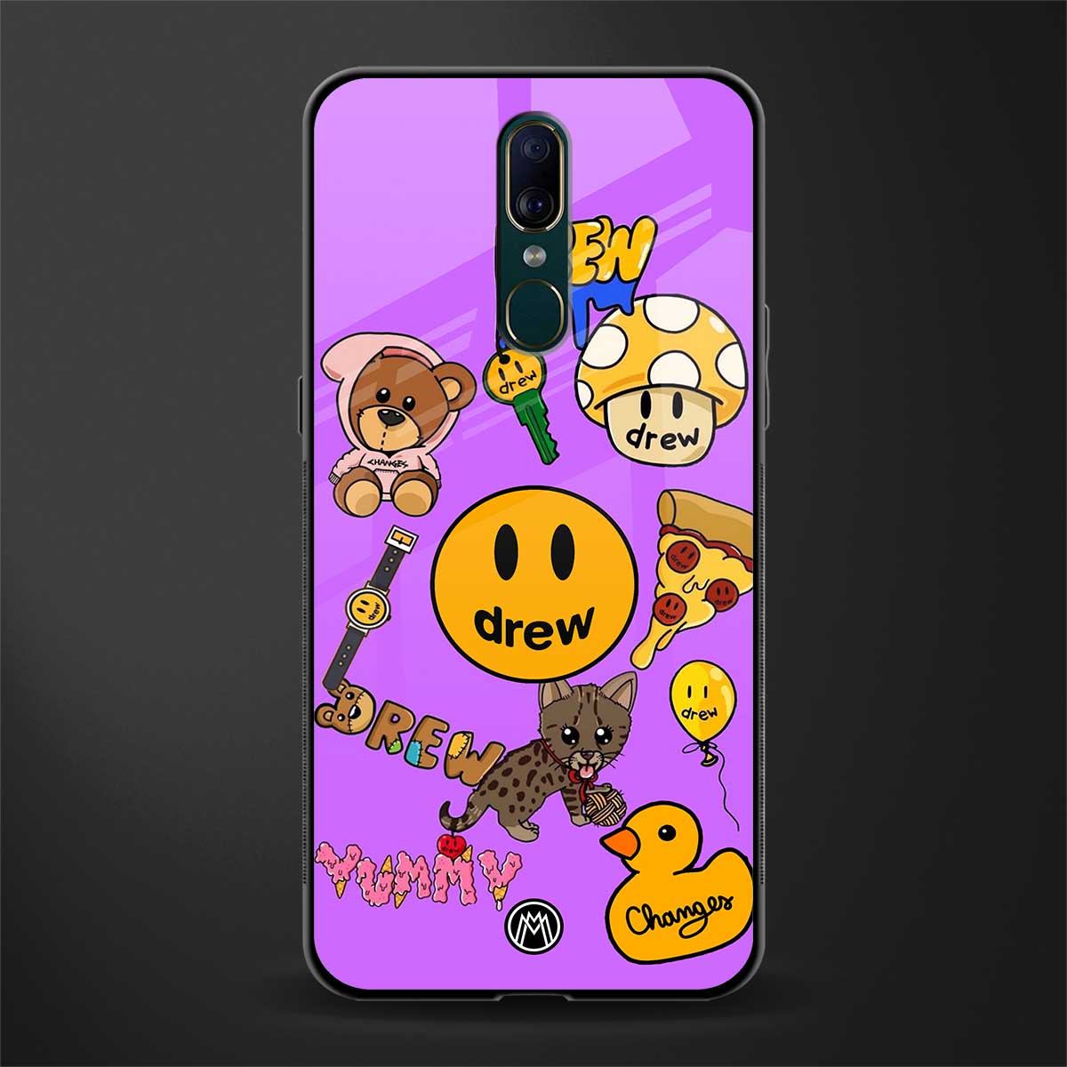 justin bieber glass case for oppo a9 image