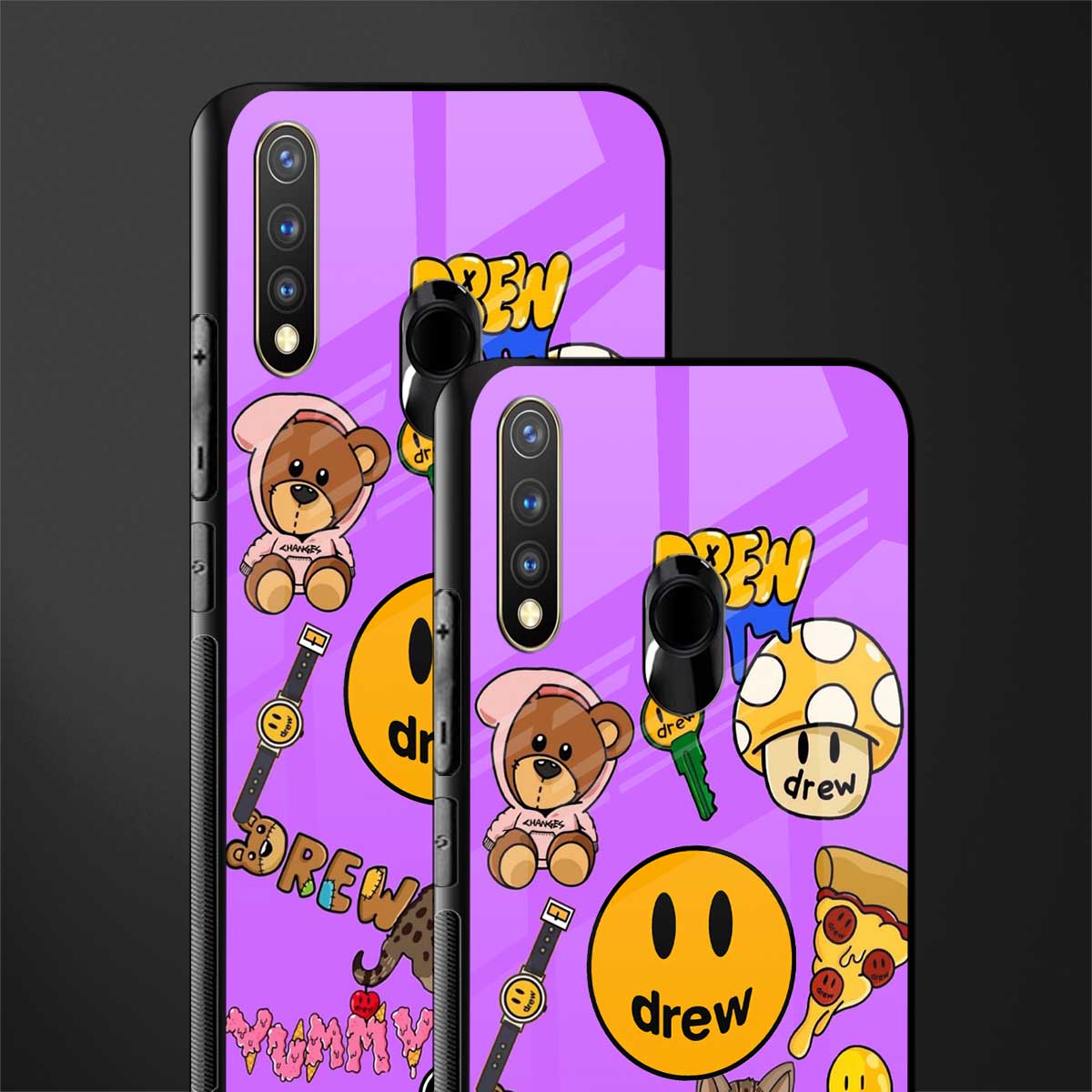 justin bieber glass case for vivo u20 image-2