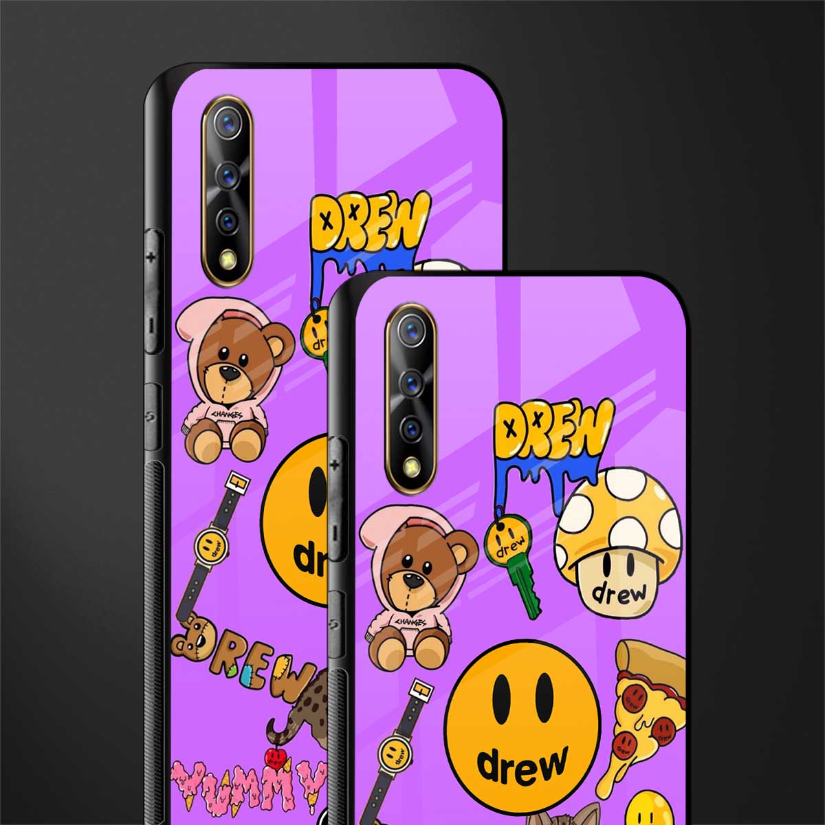 justin bieber glass case for vivo s1 image-2