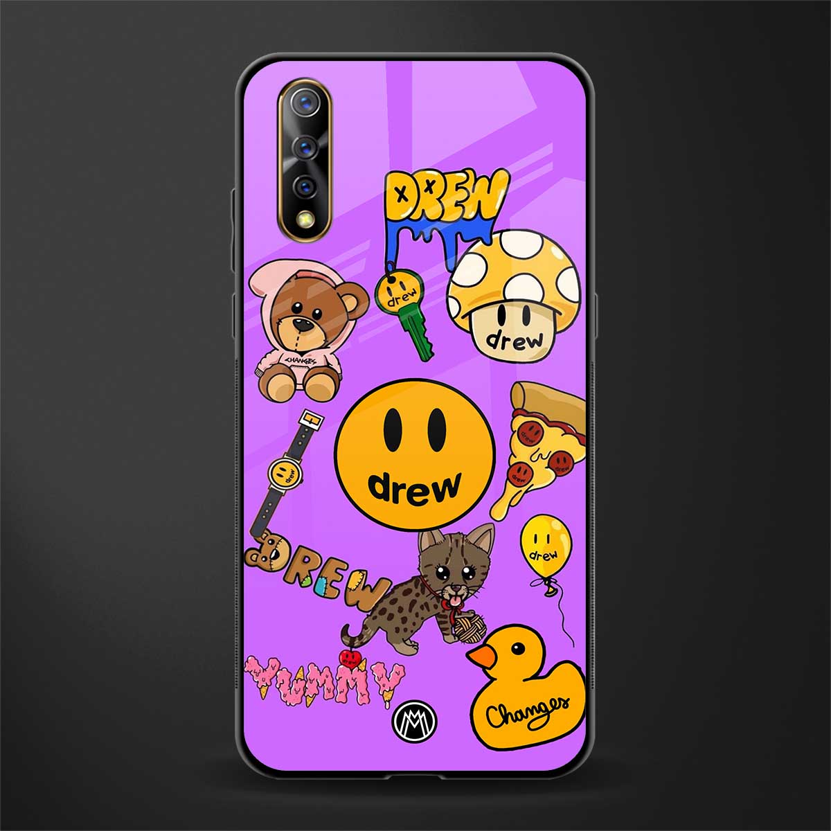 justin bieber glass case for vivo s1 image