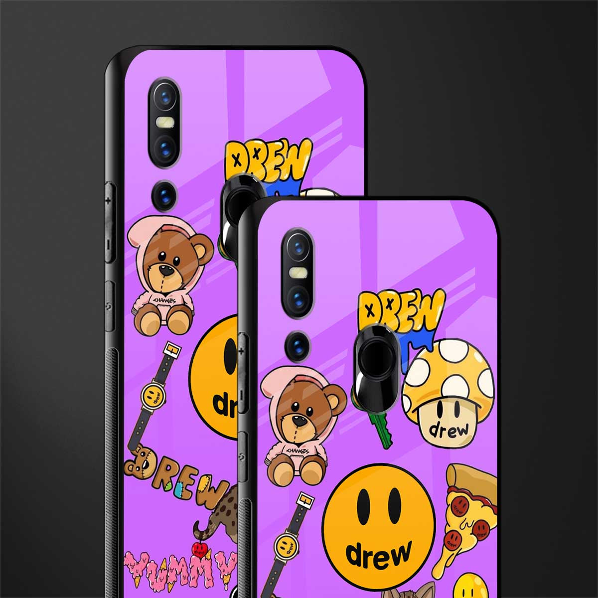 justin bieber glass case for vivo v15 image-2
