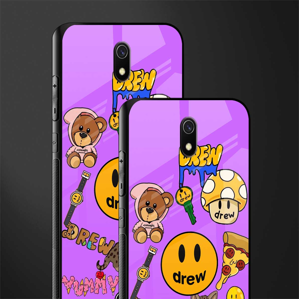 justin bieber glass case for redmi 8a image-2