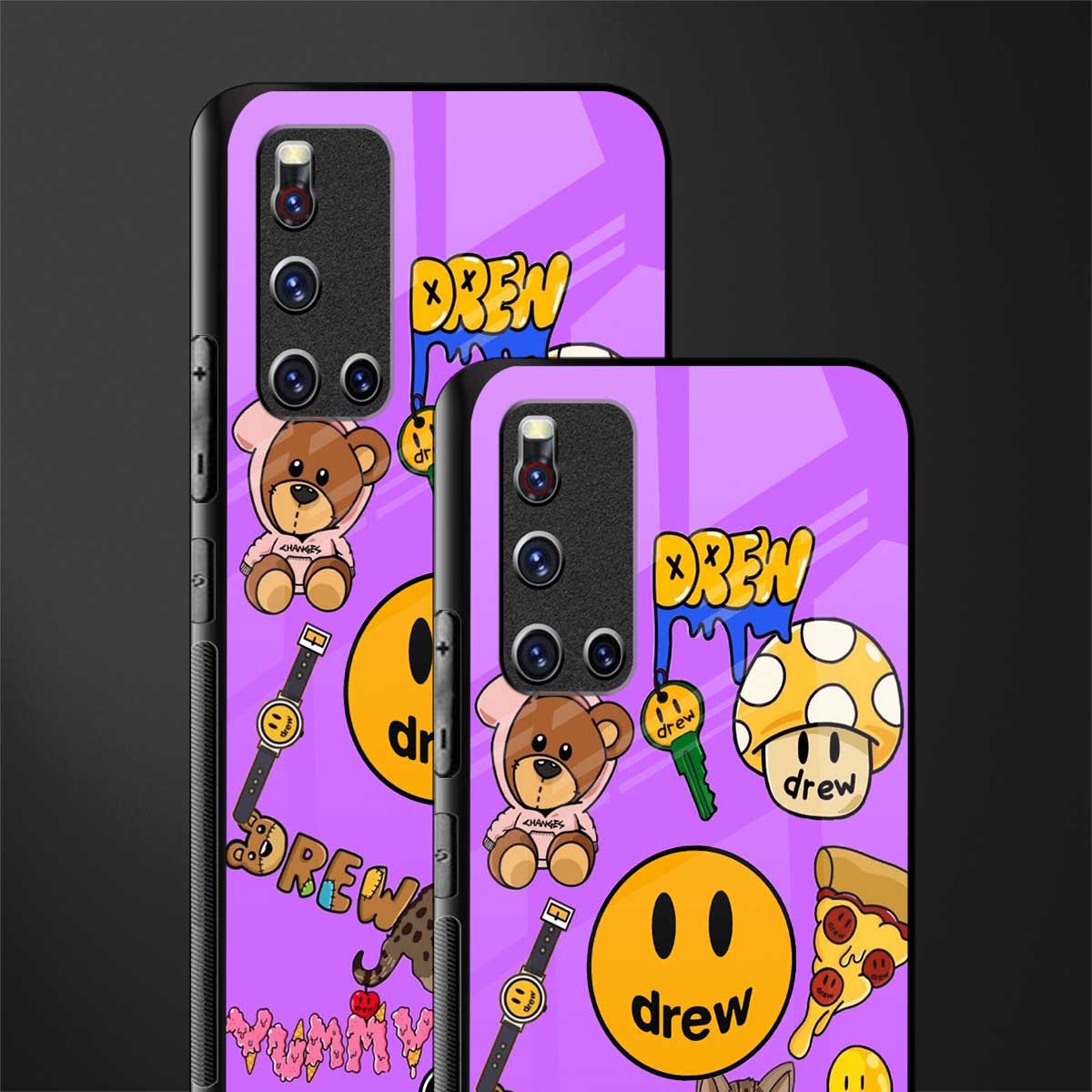 justin bieber glass case for vivo v19 image-2