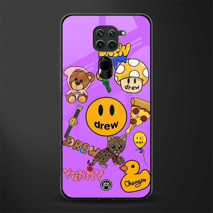 justin bieber glass case for redmi note 9 image