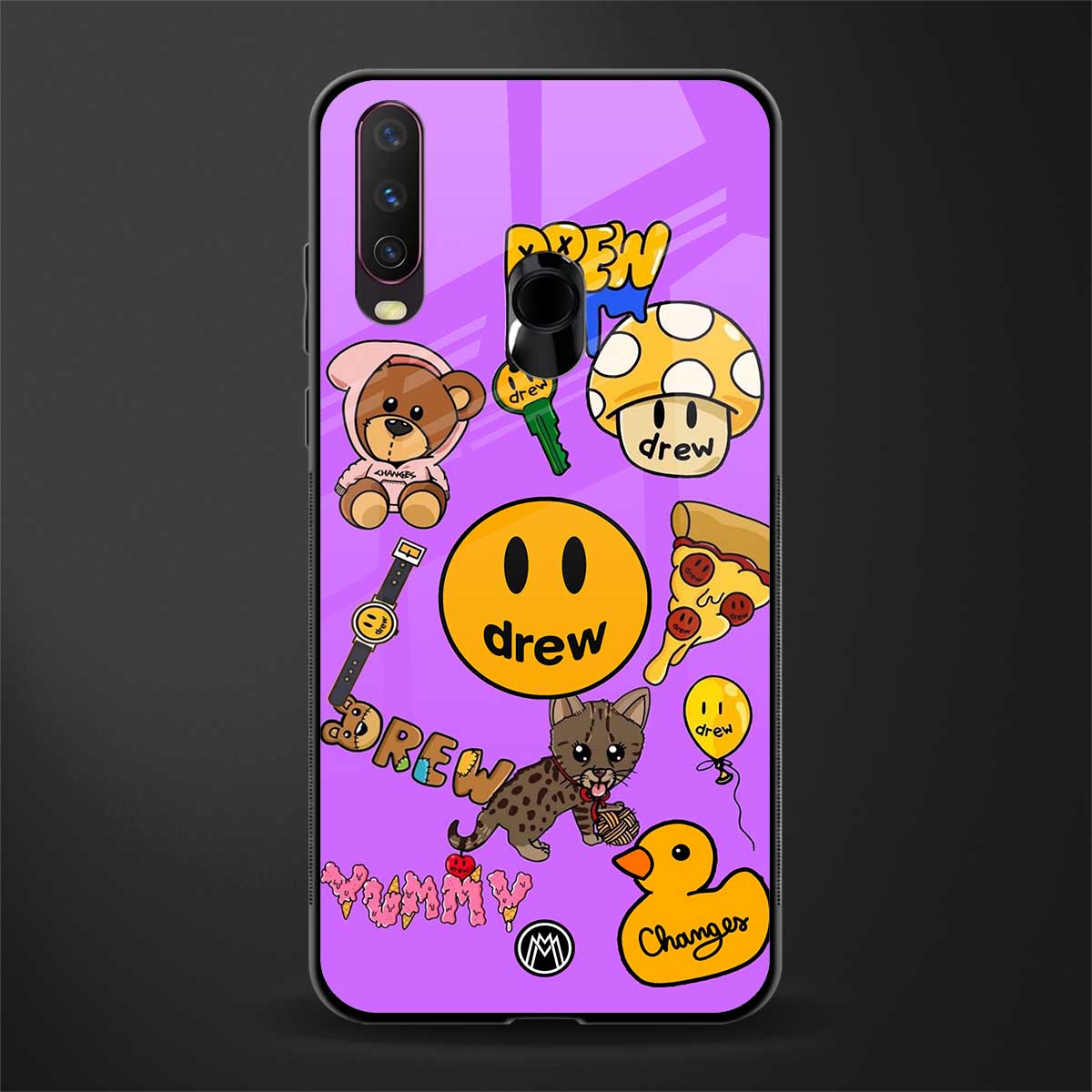 justin bieber glass case for vivo y17 image