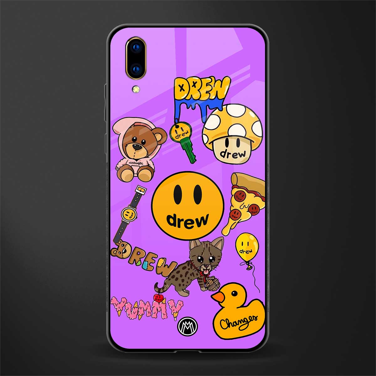 justin bieber glass case for vivo v11 pro image