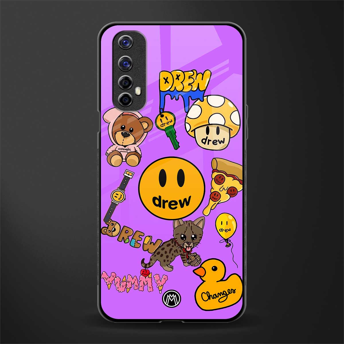 justin bieber glass case for realme 7 image