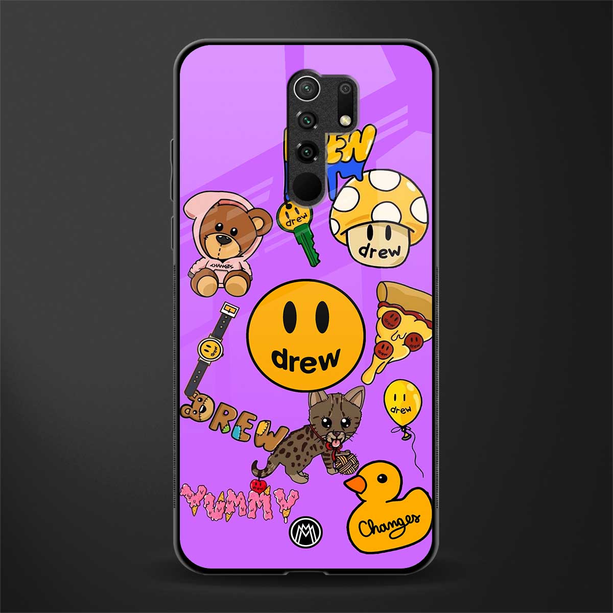 justin bieber glass case for poco m2 image
