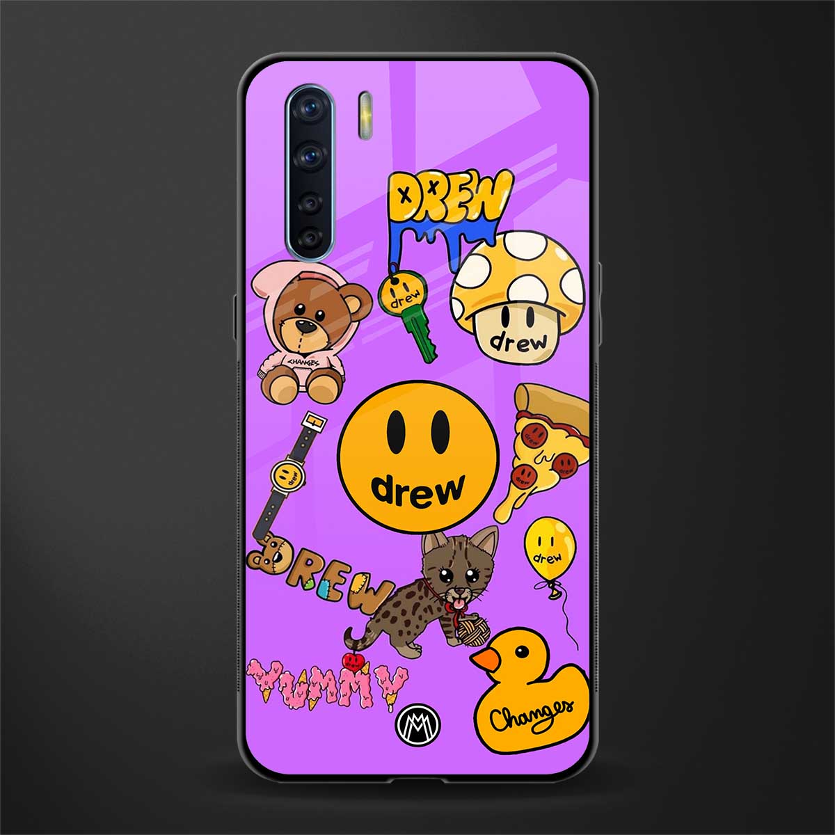 justin bieber glass case for oppo f15 image
