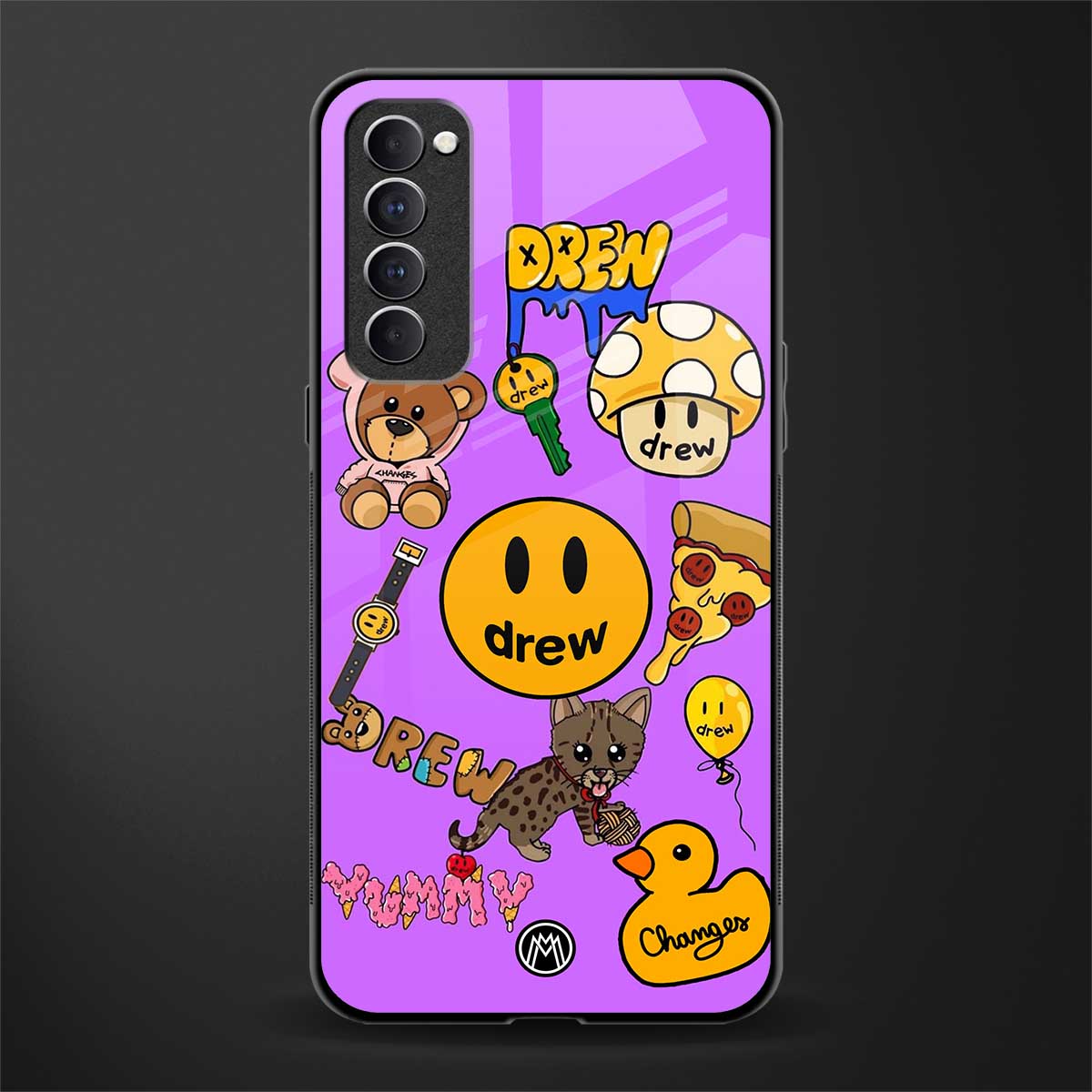 justin bieber glass case for oppo reno 4 pro image