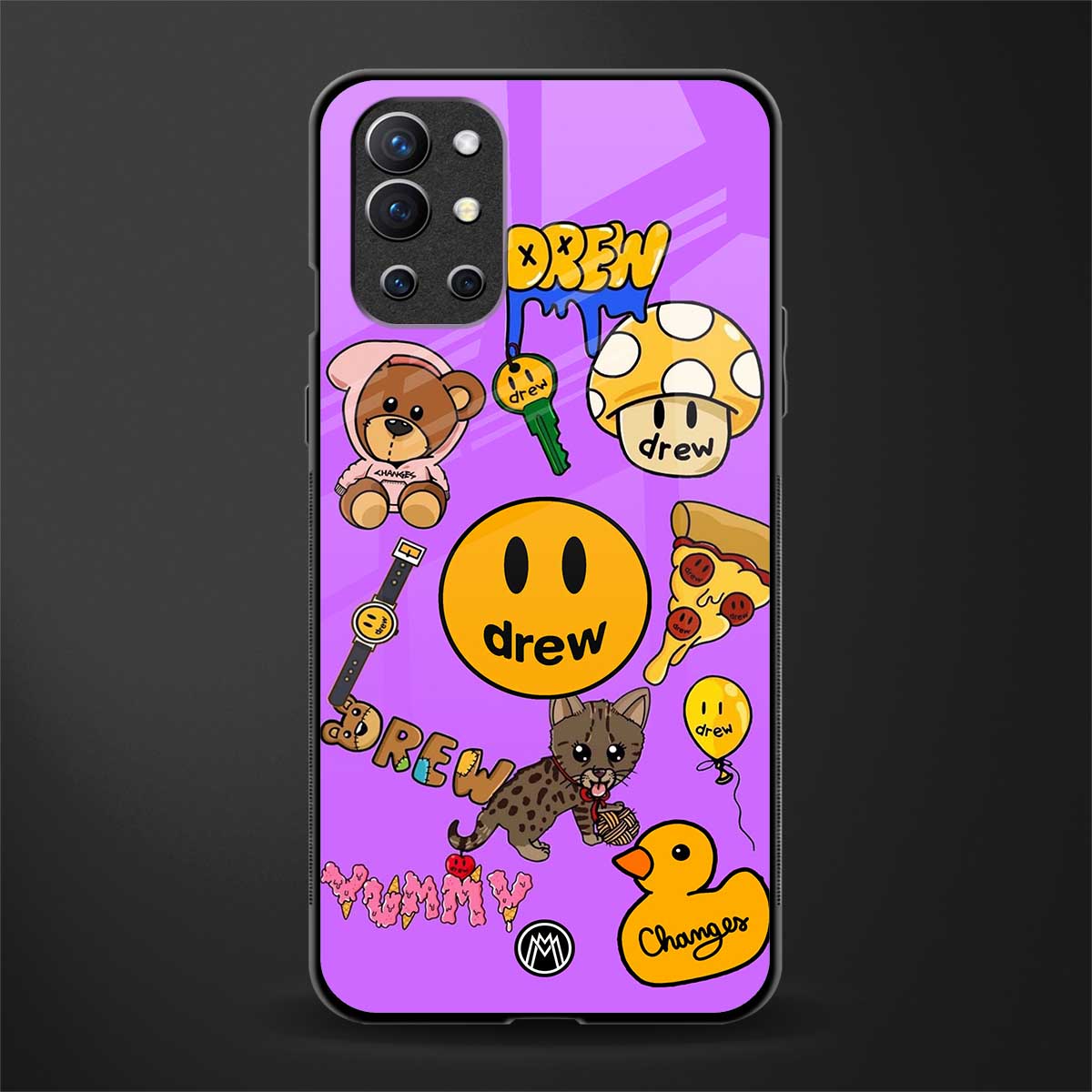 justin bieber glass case for oneplus 9r image