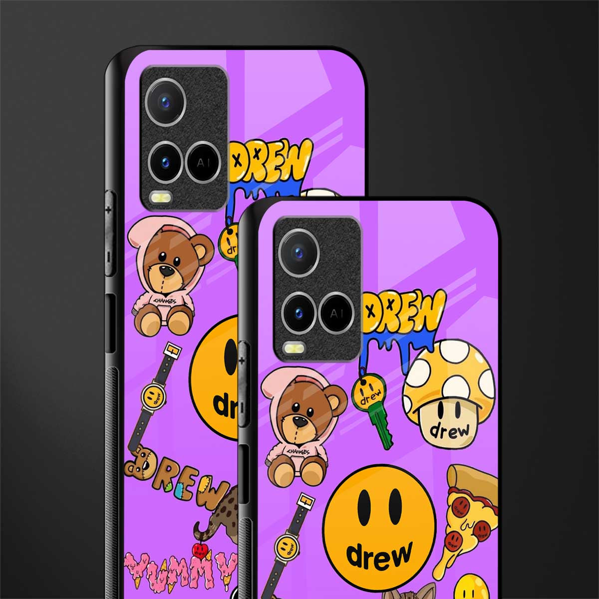 justin bieber glass case for vivo y21s image-2