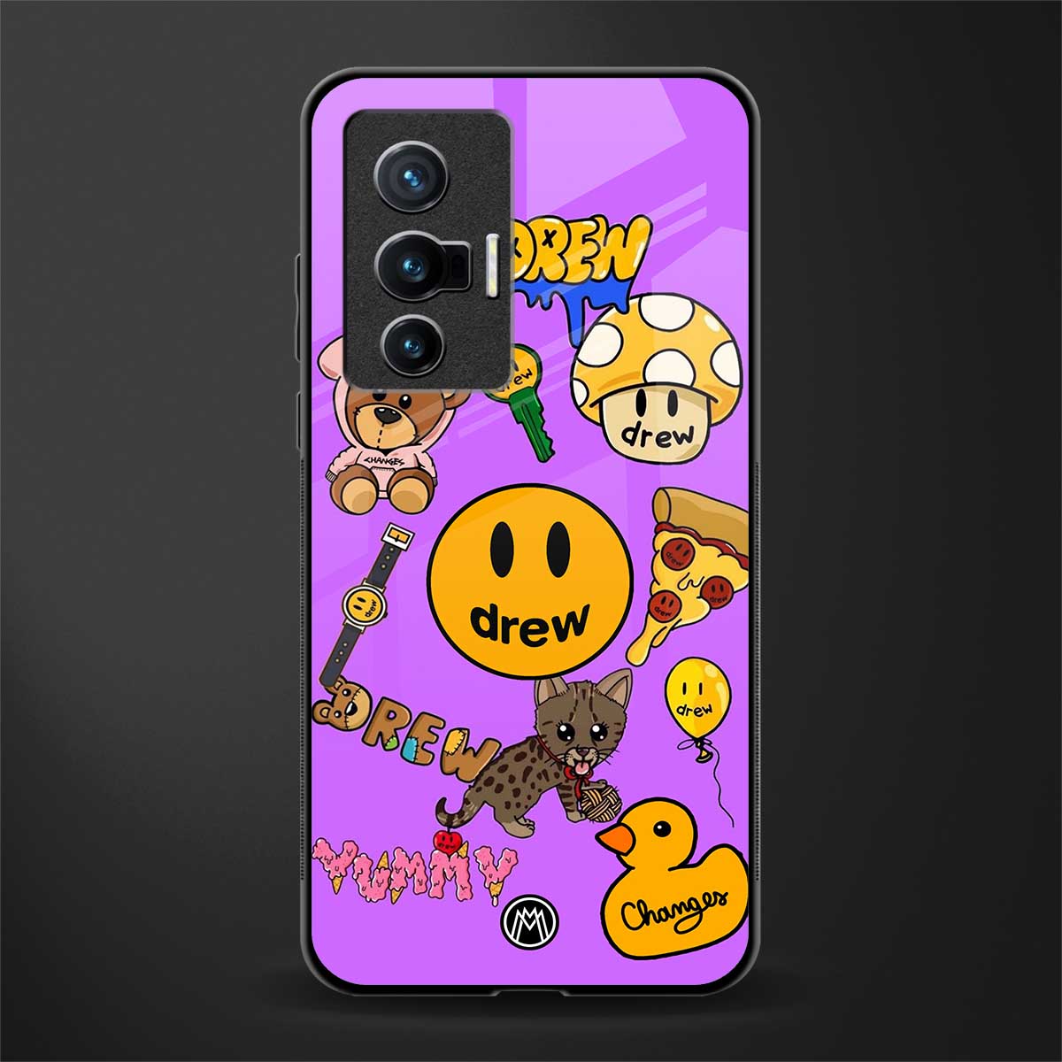 justin bieber glass case for vivo x70 image