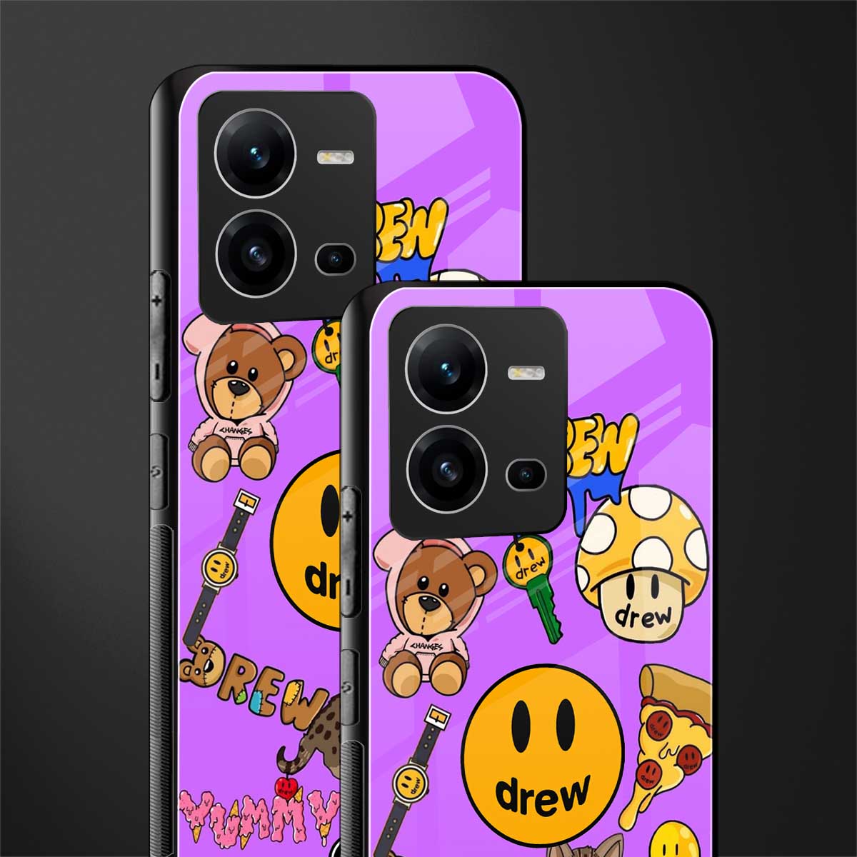 justin bieber back phone cover | glass case for vivo v25-5g