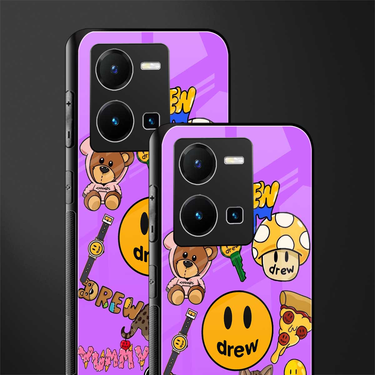 justin bieber back phone cover | glass case for vivo y35 4g