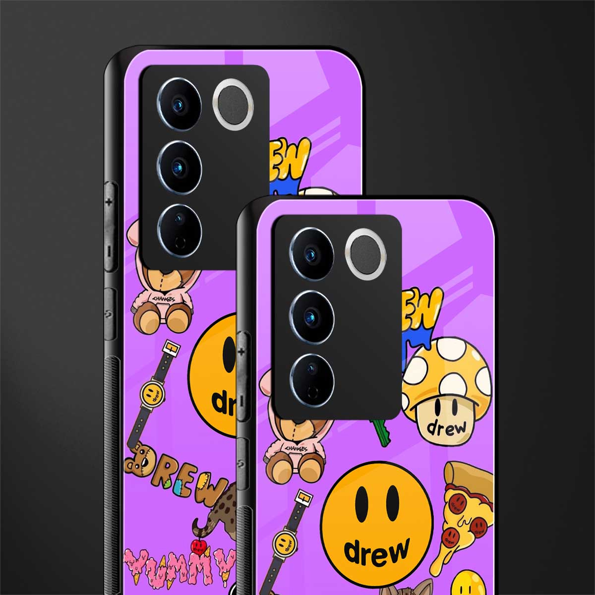 justin bieber back phone cover | glass case for vivo v27 pro 5g