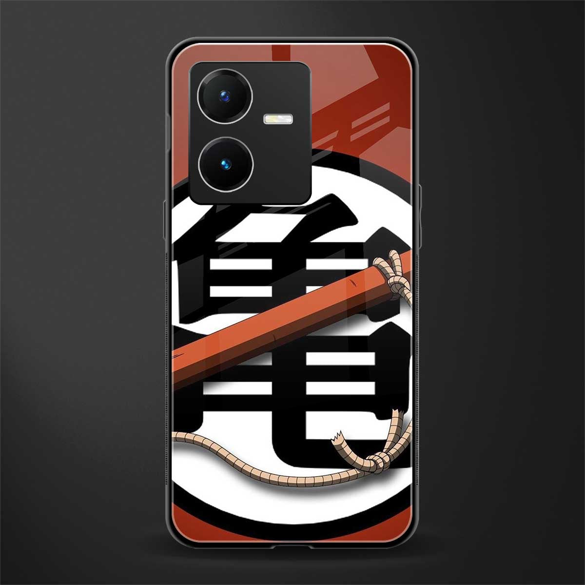 kakarot back phone cover | glass case for vivo y22