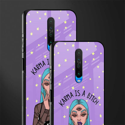karma is a bitch glass case for poco x2 image-2