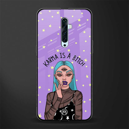 karma is a bitch glass case for oppo reno 2f image