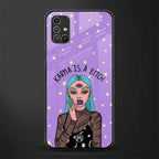 karma is a bitch glass case for samsung galaxy m51 image