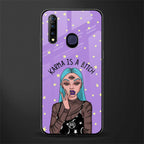 karma is a bitch glass case for vivo z1 pro image