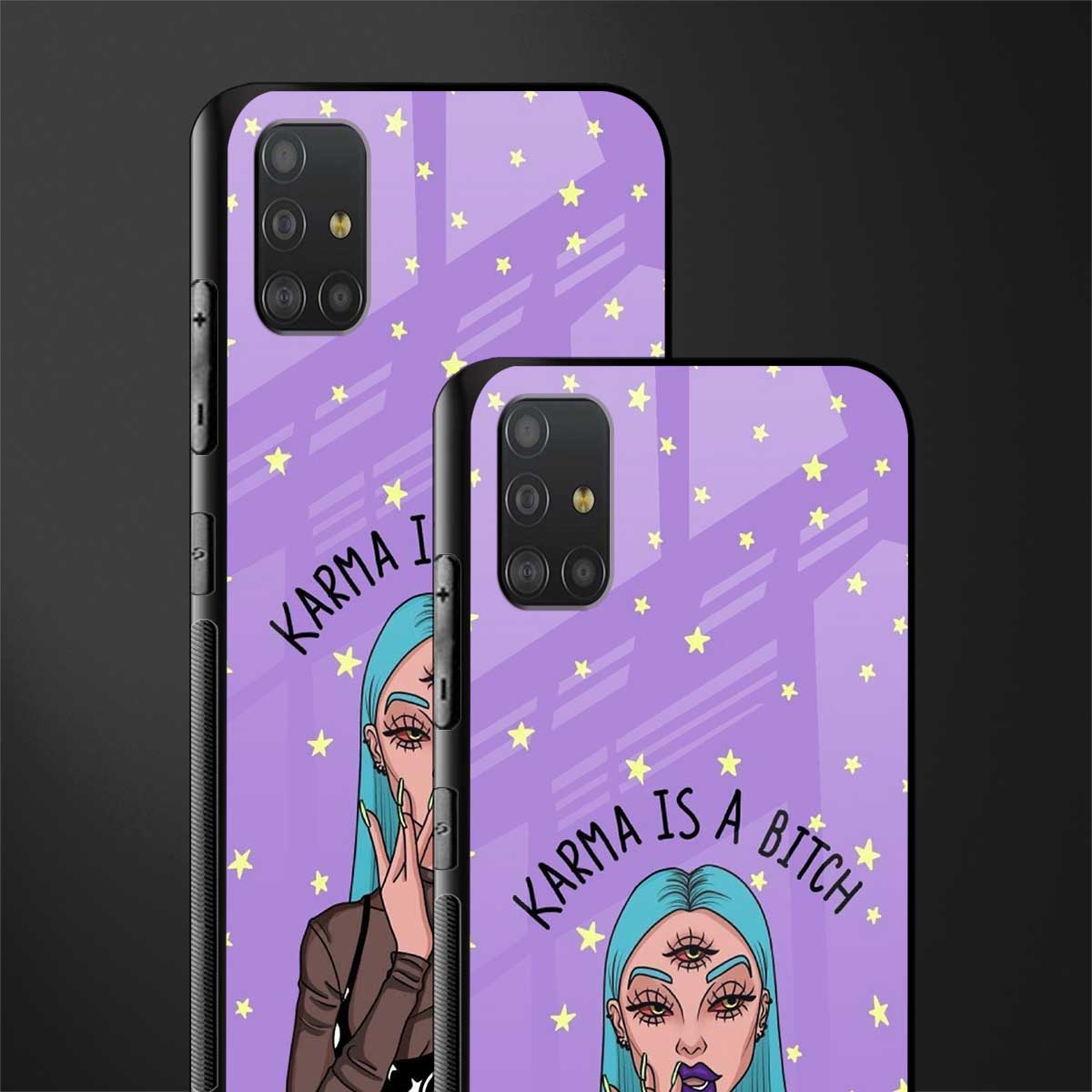 karma is a bitch glass case for samsung galaxy a51 image-2