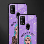 karma is a bitch glass case for samsung galaxy m31 image-2