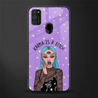 karma is a bitch glass case for samsung galaxy m30s image