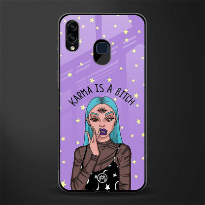 karma is a bitch glass case for samsung galaxy a30 image