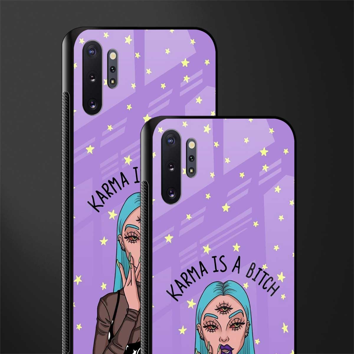 karma is a bitch glass case for samsung galaxy note 10 plus image-2