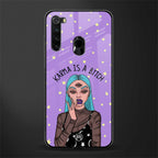 karma is a bitch glass case for redmi note 8 image