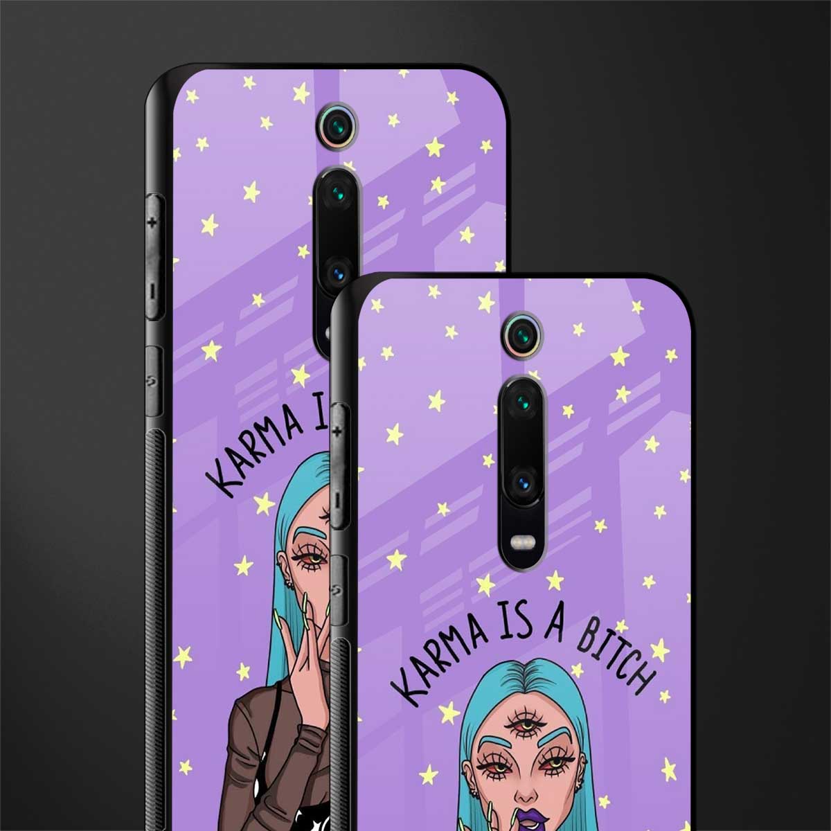 karma is a bitch glass case for redmi k20 image-2