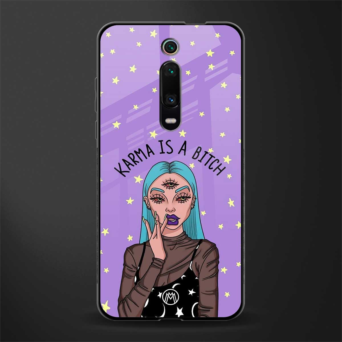 karma is a bitch glass case for redmi k20 pro image