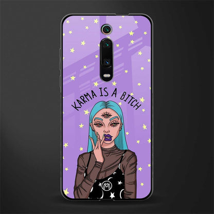 karma is a bitch glass case for redmi k20 pro image