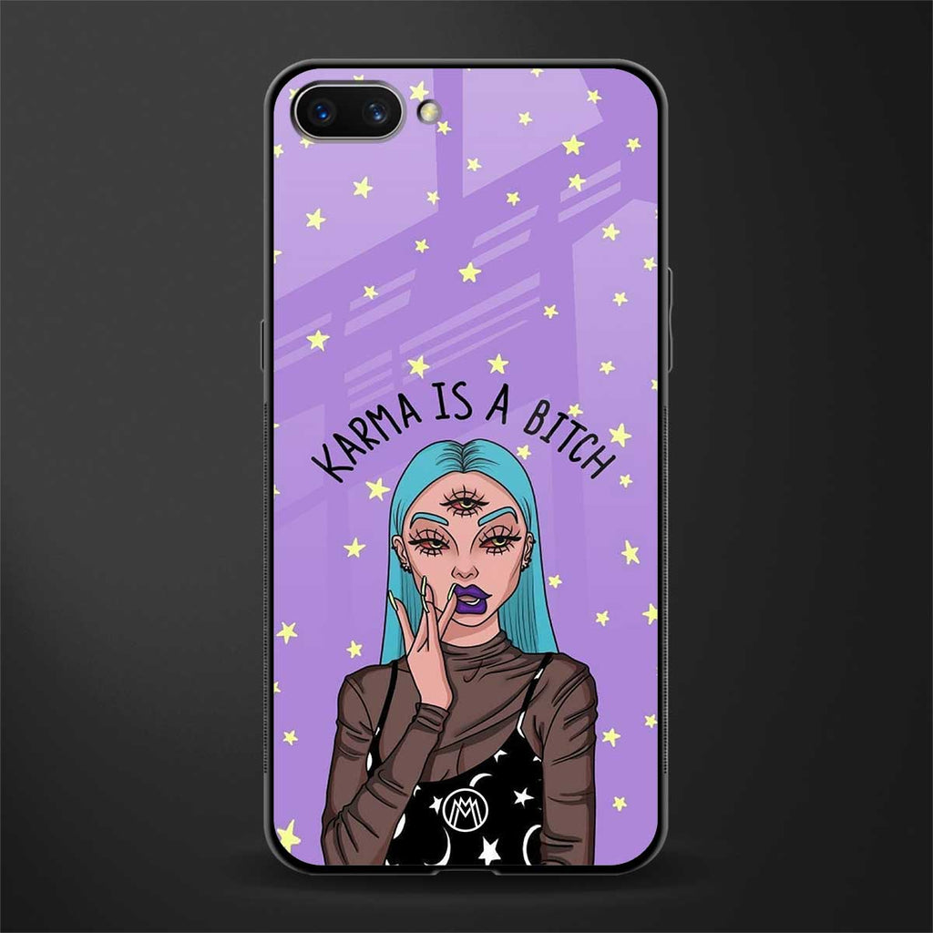 karma is a bitch glass case for realme c1 image
