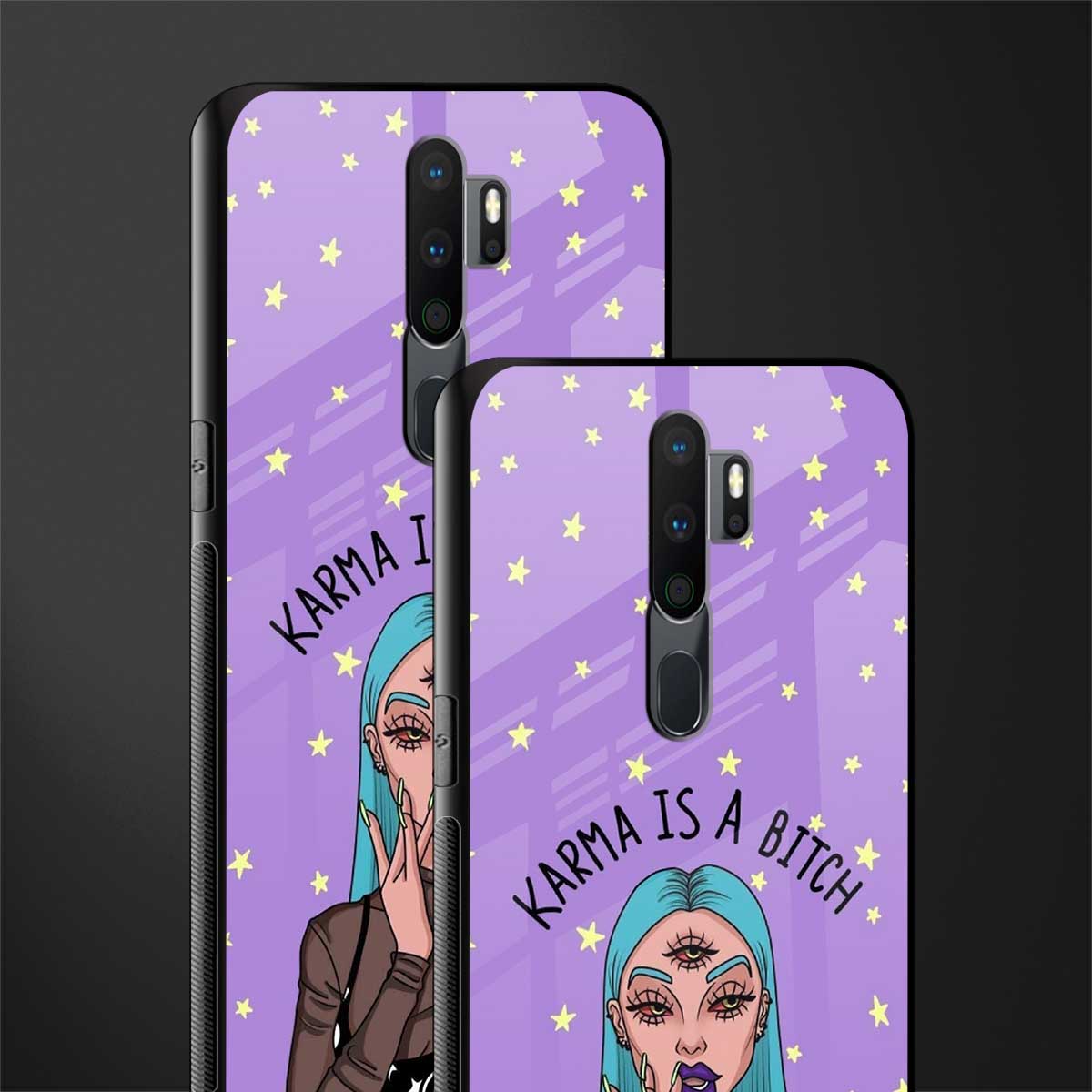 karma is a bitch glass case for oppo a5 2020 image-2