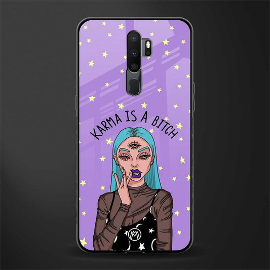 karma is a bitch glass case for oppo a5 2020 image