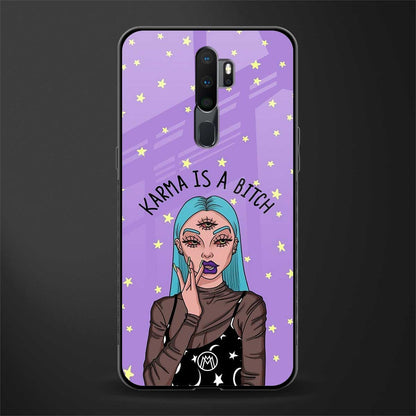karma is a bitch glass case for oppo a9 2020 image