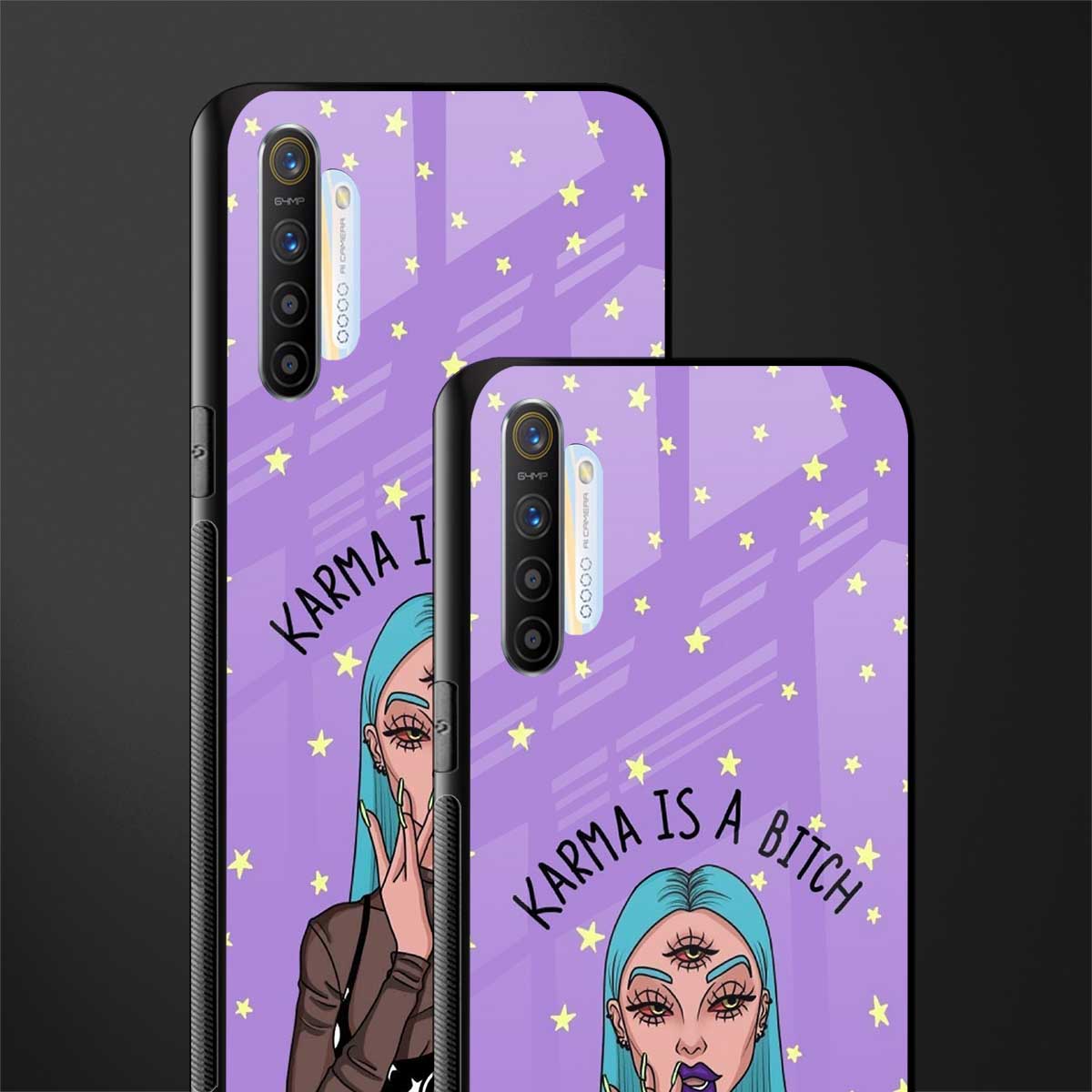 karma is a bitch glass case for realme xt image-2