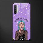 karma is a bitch glass case for realme xt image