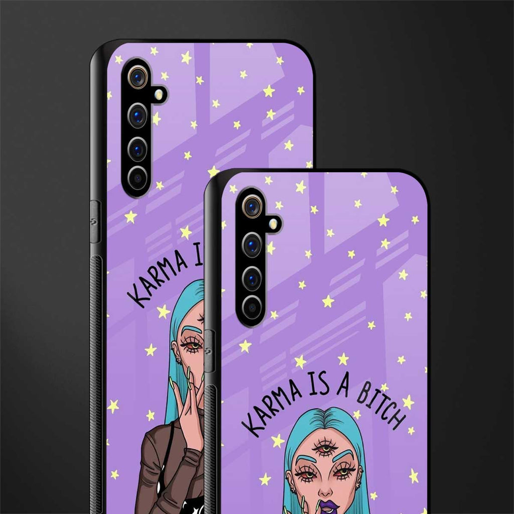 karma is a bitch glass case for realme x50 pro image-2