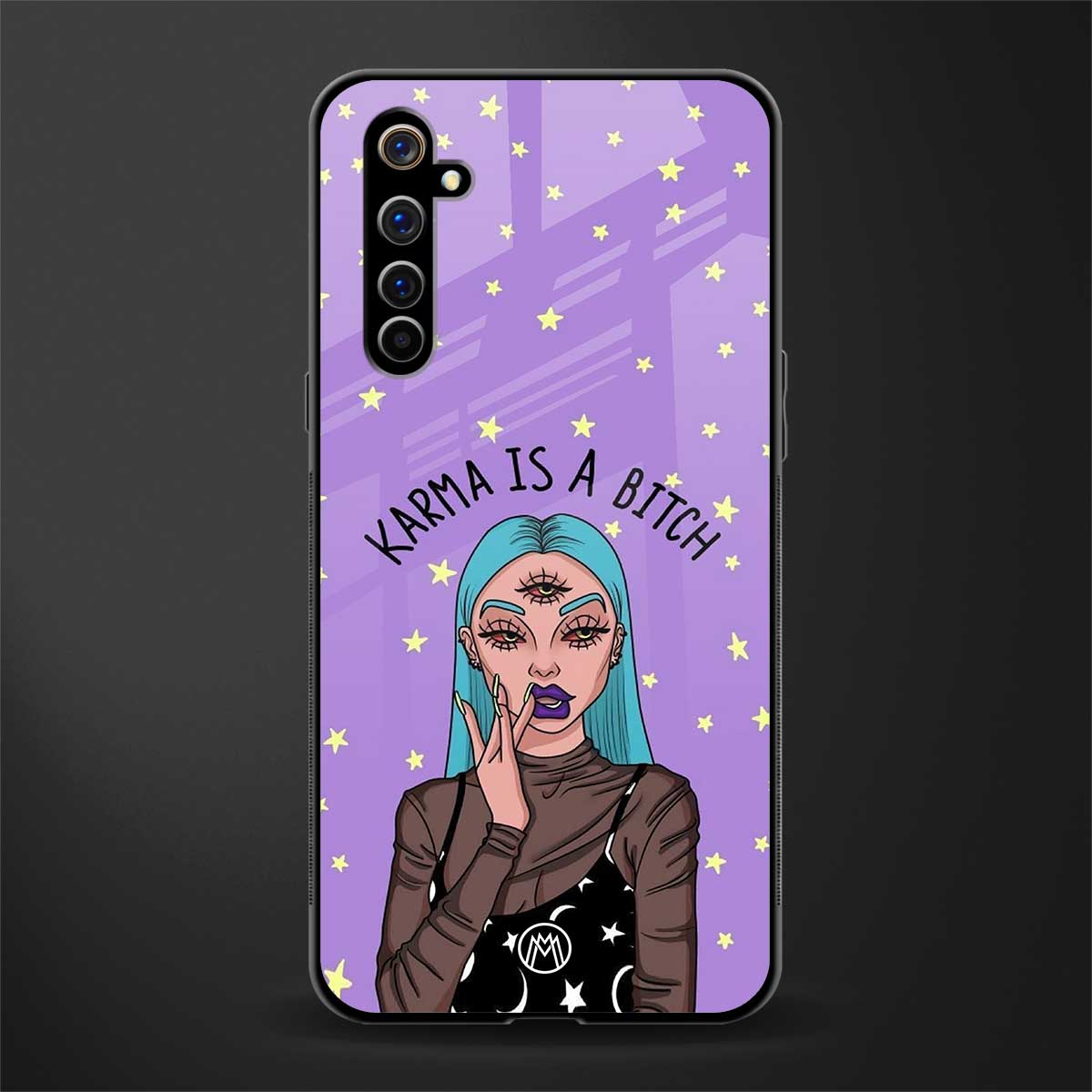 karma is a bitch glass case for realme x50 pro image