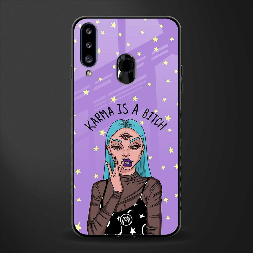 karma is a bitch glass case for samsung galaxy a20s image