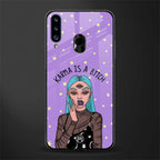 karma is a bitch glass case for samsung galaxy a20s image