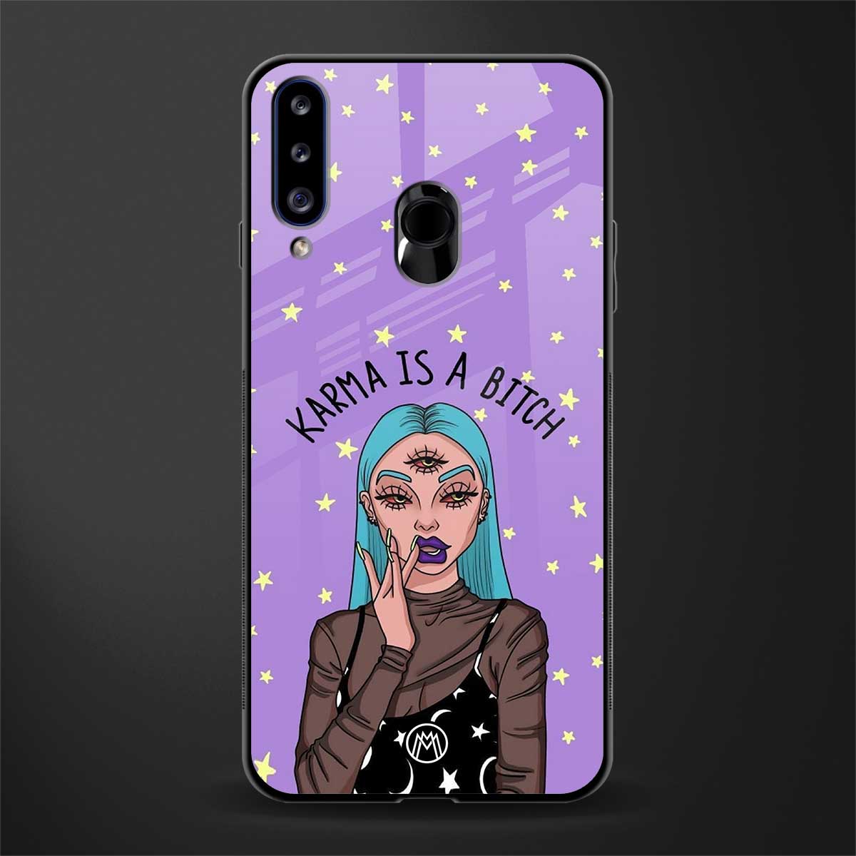 karma is a bitch glass case for samsung galaxy a20s image
