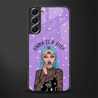 karma is a bitch glass case for samsung galaxy s21 fe 5g image