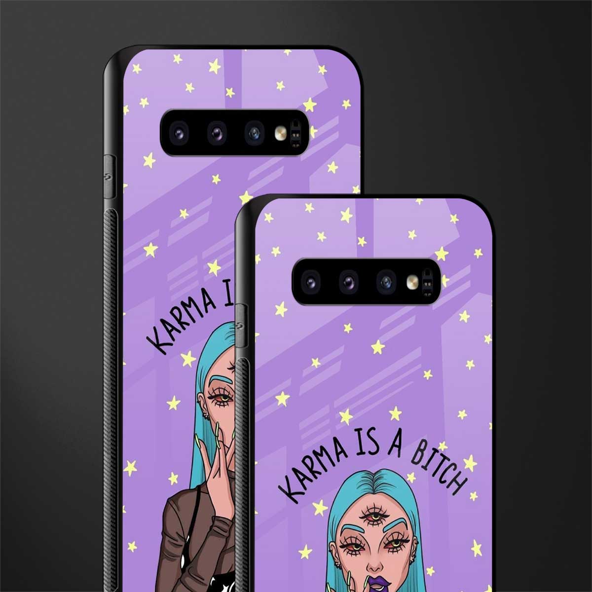 karma is a bitch glass case for samsung galaxy s10 image-2