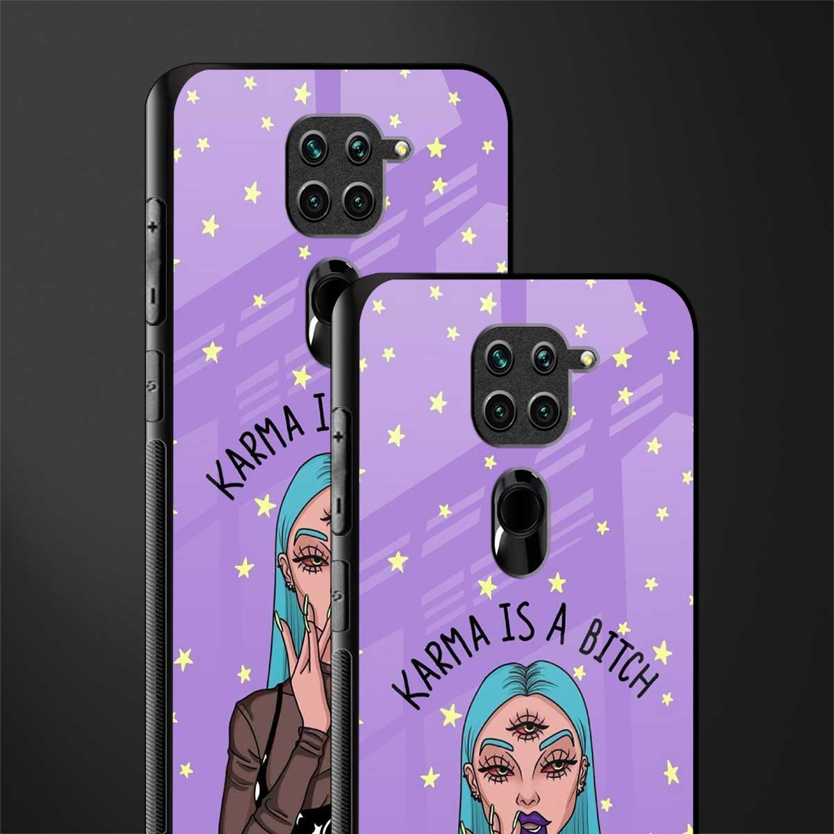 karma is a bitch glass case for redmi note 9 image-2