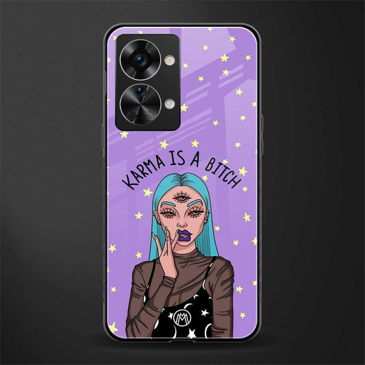 karma is a bitch glass case for phone case | glass case for oneplus nord 2t 5g