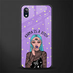 karma is a bitch glass case for vivo y91i image